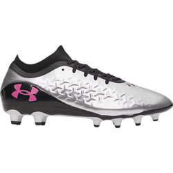 Under Armour Magnetico Pro 6 FG 6010393-002 Ποδοσφαιρικά Παπούτσια με Τάπες και Καλτσάκι Ασημί Μαύρα