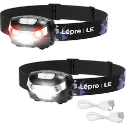 Lepro 3200008-2 Επαναφορτιζόμενος Φακός Κεφαλής Led IPX4 300lm