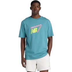 New Balance Ανδρικό Αθλητικό T-Shirt Πετρόλ MT61N1YV-AAZ