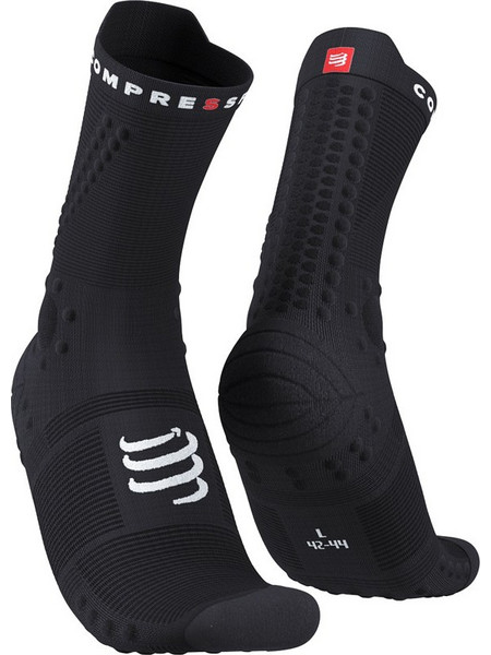 Compressport V4.0 Trail Ανδρικές Κάλτσες Ψηλές με Σχέδια Μαύρες XU00048B-9900