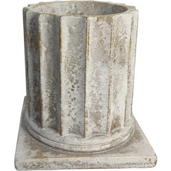 MarHome Κασπώ Τσιμεντένιο με Βάση Λευκό Χρυσό 17x18cm 06-20739