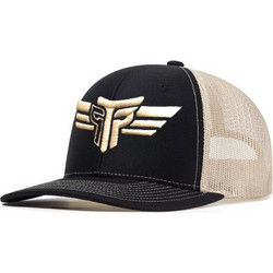 Takeposition Ανδρικό Καπέλο Jockey με Δίχτυ Snapback Υφασμάτινο Μπεζ Μαύρο 911-0010-0022