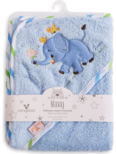 Cangaroo Manny Βρεφικό Μπουρνούζι Κάπα Γαλάζιο 76x76cm