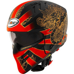 Suomy Armor Dragon Matt Red Κράνος Μηχανής Crossover / Modular