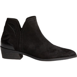 Corina Γυναικεία Μποτάκια Αστραγάλου Suede Μαύρα M6741