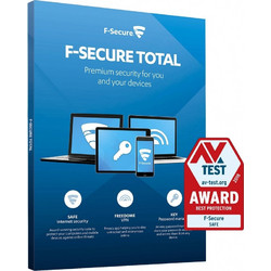 F-SECURE Total Security για 5 Συσκευές και 2 Έτη Χρήσης (Ηλεκτρονική Άδεια)