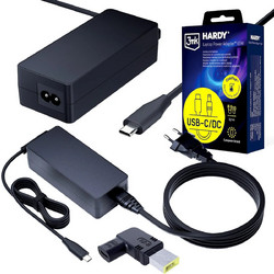 3mk USB-C Φορτιστής Laptop 65W 20V 3.25A για Lenovo με Αποσπώμενο Καλώδιο Τροφοδοσίας και Σετ Βυσμάτων 5903108753791