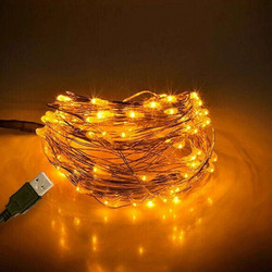 Globostar 100 Χριστουγεννιάτικα Λαμπάκια LED σε Σύρμα Θερμά Λευκά 10m 79712