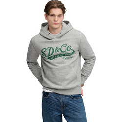 Superdry Vintage D1 Ανδρικό Αθλητικό Φούτερ με Κουκούλα Γκρι M2014566A-ZUC