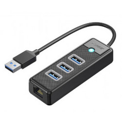 Orico PW3UR25-U3 USB Hub 3.0 USB-A με 4 Θύρες USB-A / Ethernet