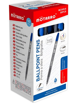 Motarro Στυλό Διαρκείας 1mm Μπλε 50τμχ MC009-8