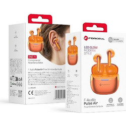 Forcell F-Audio Pulse Air Ακουστικά Bluetooth In Ear Orange