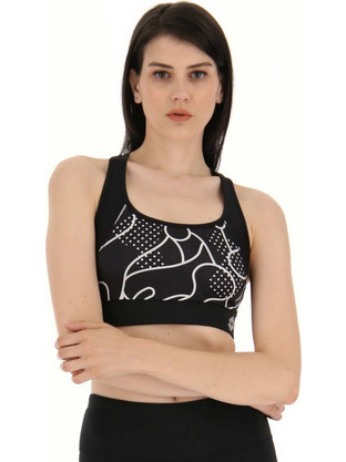 Lotto Run Fit Αθλητικό Μπουστάκι με Μέτρια Στήριξη Μαύρο 217378-1CX