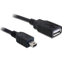 DeLOCK 82905 Καλώδιο USB-A Male 2.0 to USB-A Mini Male 0.5m Black