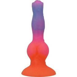 Power Monsters Hercules Dildo με Βεντούζα 21.5cm Πορτοκαλί Μωβ