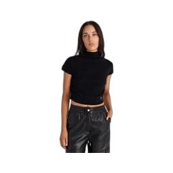 Sugarfree Γυναικείο Καλοκαιρινό Crop Top Πλεκτό Μαύρο 25832062