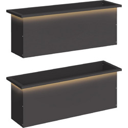vidaXL Κασπώ Μαύρο 30x100x30cm 2τμχ
