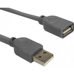 Powertech CAB-U145 Καλώδιο USB-A Male 2.0 to USB-A Female 1.5m Black