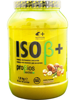 4+ Nutrition ISOβ+ Hazelnut Πρωτεΐνη Ορού Γάλακτος Χωρίς Γλουτένη 1.8kg