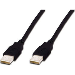 Digitus AK-300100-010-S Καλώδιο USB-A Male 2.0 to USB-A Male 1m Black