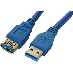 Powertech CAB-U002 Καλώδιο USB-A Male 3.0 to USB-A Female 1.5m Blue