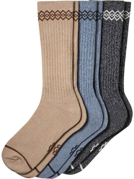 UGG Ανδρικές Κάλτσες Ψηλές με Σχέδια Μπλε Ανθρακί Μπεζ 3Pack 1181415-000M