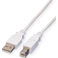 Value 11.99.8819 Καλώδιο USB-A Male 2.0 to USB-B Male 1.8m White
