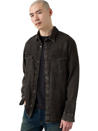 Levi's Ανδρικό Πουκάμισο Βαμβακερό Καρό Μακρυμάνικο Φαρδιά Γραμμή Καφέ A1919-0077