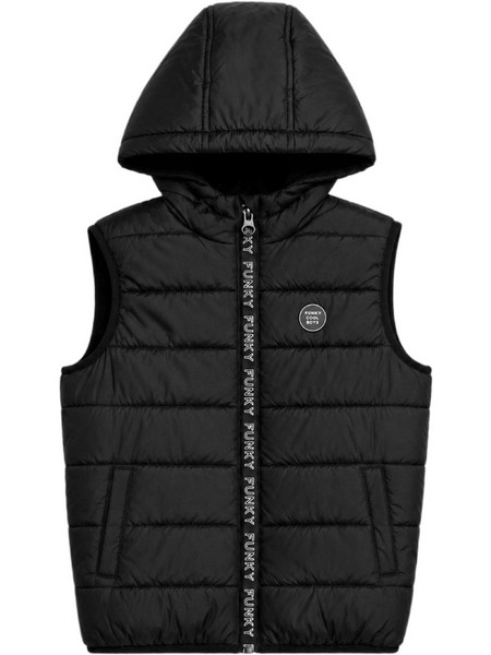 Funky Αμάνικο Παιδικό Μπουφάν Χειμωνιάτικο Puffer Μαύρο 227-118109-1