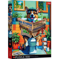 Puzzle Trefl Σκύλος που Διαβάζει Εφημερίδα 500 Κομμάτια