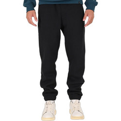 Double Ανδρικό Παντελόνι Φόρμας Fleece με Λάστιχο Μαύρο 262MPAN-6055