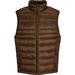 Jack & Jones Αμάνικο Ανδρικό Μπουφάν Puffer Καφέ 12298870