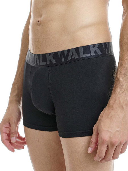 Walk Ανδρικά Μποξεράκια Σετ 2Pack Μαύρο/Μαύρο W1755-1-0202