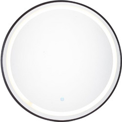 Spitishop Novara Στρογγυλός Καθρέπτης Μπάνιου Led Αφής Μεταλλικός VKM-932