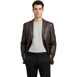 Givenchy Blaze Ανδρικό Μπουφάν Δερμάτινο Καφέ G374501.01 19