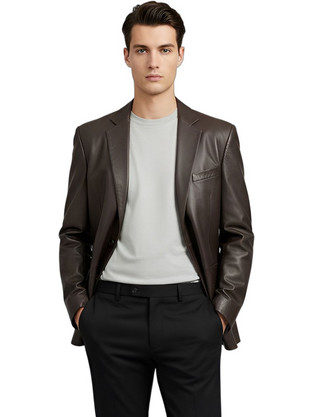 Givenchy Blaze Ανδρικό Μπουφάν Δερμάτινο Καφέ G374501.01 19