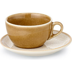 Cryspo Trio Dune Φλιτζάνι Cappuccino Πορσελάνης Μπεζ Καφέ 230ml 25.120.16