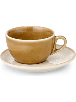 Cryspo Trio Dune Φλιτζάνι Cappuccino Πορσελάνης Μπεζ Καφέ 230ml 25.120.16