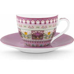 Pip Studio Lily & Lotus Φλιτζάνι Espresso & Ελληνικού Καφέ Πορσελάνης Λιλά 120ml 51004190