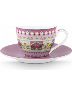 Pip Studio Lily & Lotus Φλιτζάνι Espresso & Ελληνικού Καφέ Πορσελάνης Λιλά 120ml 51004190