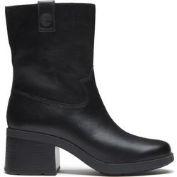 Timberland Γυναικεία Μποτάκια Αστραγάλου Δερμάτινα Μαύρα με Χοντρό Χαμηλό Τακούνι TB0A2JNJW-025