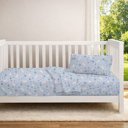 Dimcol Rabbit Garden 584 Βρεφικό Πάπλωμα Κούνιας 160x120cm Γαλάζιο