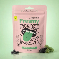 Fresmy Siberian Fir & Activated Charcoal Οδοντόκρεμα Ενεργού Άνθρακα Χωρίς Φθόριο 124τμχ