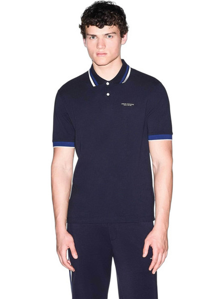 Armani Exchange Ανδρική Μπλούζα Polo Κοντομάνικη Navy Μπλε XM002936AF13026
