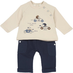 Chicco Βρεφικό Σετ για Αγόρι Χειμωνιάτικο Μπεζ Navy Μπλε 102874-085