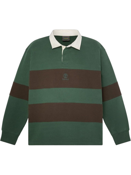 Timberland Ανδρική Μπλούζα Polo Μακρυμάνικη Πράσινη TBC0YHCVSYM