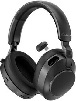 MediaRange MROS308 Ενσύρματα & Ασύρματα Bluetooth Ακουστικά Over Ear με Noise Cancelling Μαύρα