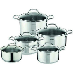 Tefal Σετ Κατσαρόλες από Ανοξείδωτο Ατσάλι 5τμχ A702SC85