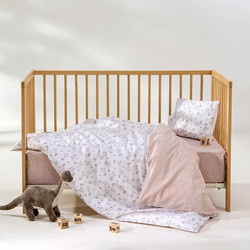 Kentia Giffy Βρεφικό Πάπλωμα Κούνιας 140x100cm Λευκό Σομόν