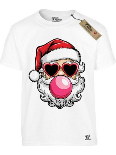 Takeposition Santa Claus Cool Gum Παιδικό T-Shirt Κοντομάνικο Λευκό 806-3044